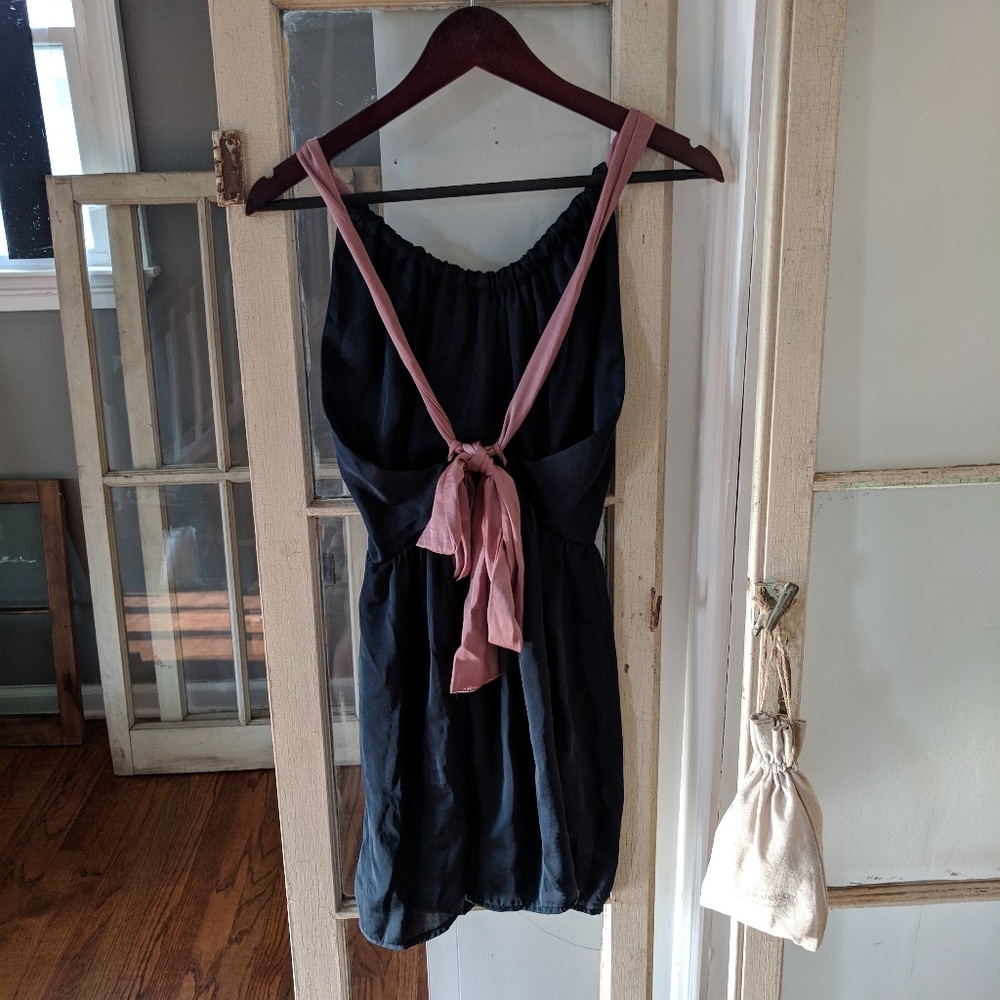 Lulu's backless party dress- silk